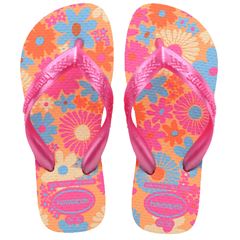 Sandália Havaianas Kids Flores Pêssego 29/30
