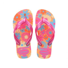 Sandália Havaianas Kids Flores Pêssego 33/34