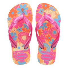 Sandália Havaianas Kids Flores Pêssego 35/36