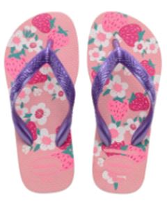 Sandália Havaianas Kids Flores Rosa Ballet 31/32