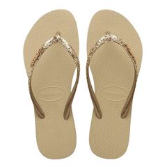 Sandália Havaianas Slim Glitter II Ar/Dourado Claro Metalizado 33/34