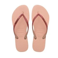 Sandália Havaianas Slim Glitter II Rosa/Rosa Tamanho 41/42