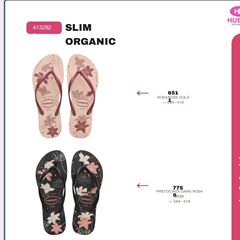 Sandália Havaianas Slim Organic Preto/Cinza Dark/Rosa Baby 39/40