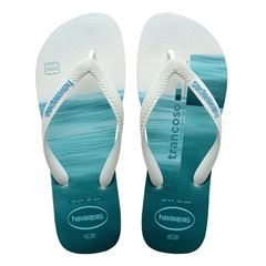 Sandália Havaianas Top Surfer I Branco/Branco/Azul Lavanda 37/38