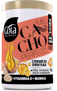 Creme para Pentear Gota Dourada Cacho Perfeito Vitamina E e Quinoa