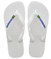 Sandália Havaianas Brasil Logo Azul Lavanda/Branco Tamanho 41/42