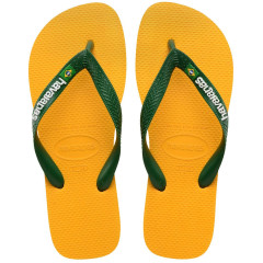 Sandália Havaianas Brasil Logo Amarelo Pop 41/42