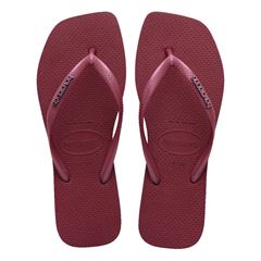 Sandália Havaianas Slim Square Logo Metalizado Amarantos 41/42
