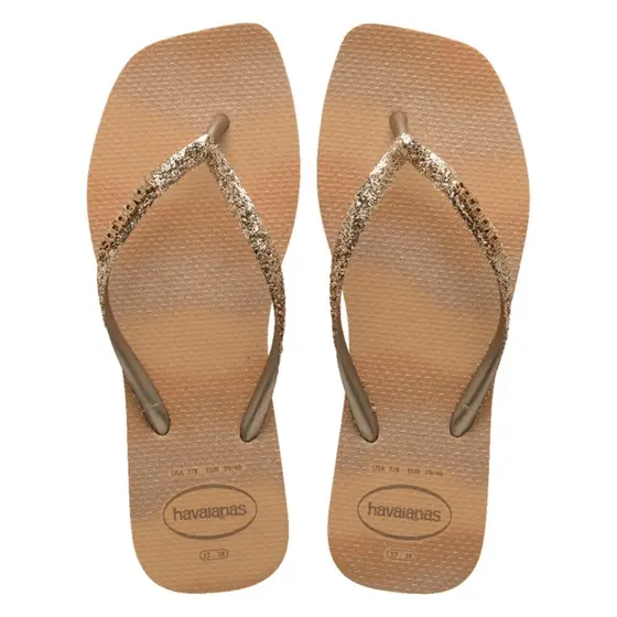 Sandália Havaianas Square Glitter Party Dourado 39/40