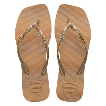 Sandália Havaianas Square Glitter Party Dourado 35/36