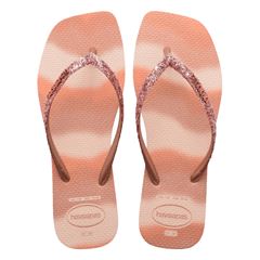 Sandália Havaianas Square Glitter Party Rosa Ballet 39/40