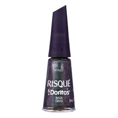Esmalte Cinza Risqué & Doritos Nada Óbvio Metálico 8ml