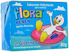 Sabonete Infantil Flora Neném Azul 80g