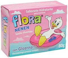 Sabonete Infantil Flora Neném Rosa 80g