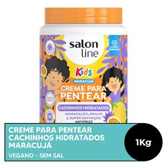 CREME PARA PENTEAR CACHINHOS HIDRATADOS MARACUJA SALON LINE 1KG