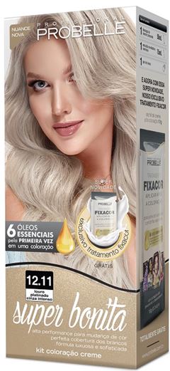Tintura Kit Probelle Louro Platinado Cinza Intenso