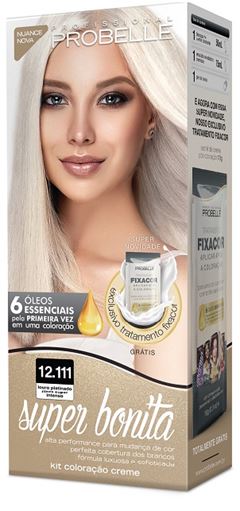 Tintura Kit Probelle Louro Platinado Cinza Super Intenso