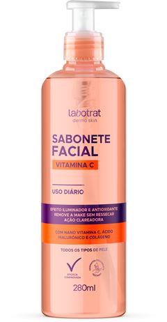 SABONETE LIQUIDO LABOTRAT FACIAL VITAMINA C 280ML