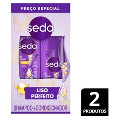 Kit Shampoo + Condicionador Seda Liso Perfeito Shampoo 300ml + Condicionador 190ml