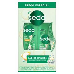 Kit Shampoo + Condicionador Seda Cachos Definidos Shampoo 300ml + Condicionador 190ml