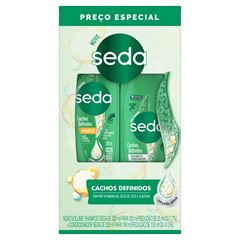 Kit Shampoo + Condicionador Seda Cachos Definidos Shampoo 300ml + Condicionador 190ml