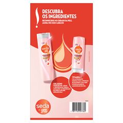 Kit Shampoo + Condicionador Seda Colágeno e Vitaminas Shampoo 300ml + Condicionador 190ml