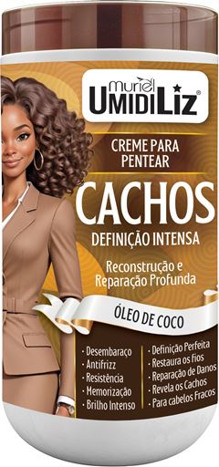 Creme Para Pentear Umidiliz Cachos Óleo De Coco 925g