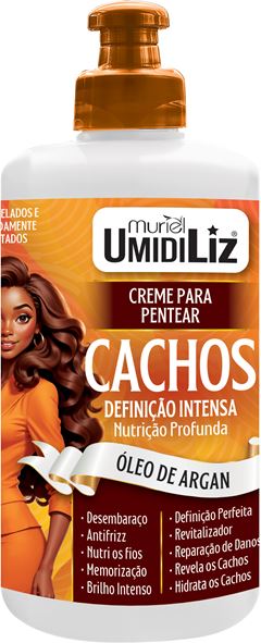 Creme Para Pentear Umidiliz Cachos Óleo De Argan 300ml