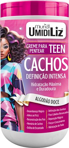 Creme Para Pentear Umidiliz Teen Cachos Algodão Doce 925g