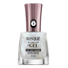 Top Coat Fixador Efeito Cristal Risqué Diamond Gel 9,5ml