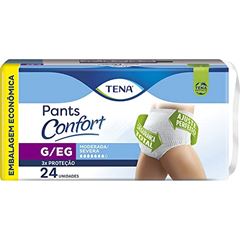 ROUPA INTIMA DESCARTAVEL TENA PANTS CONFORTO TAMANHO G/EG COM 16 UNIDADES