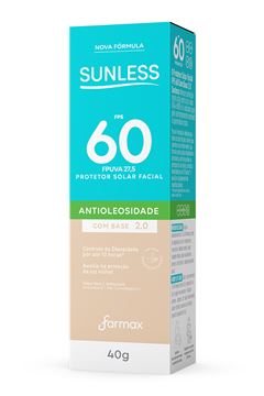 PROTETOR SOLAR FACIAL SUNLESS FPS50 COM BASE MEDIO