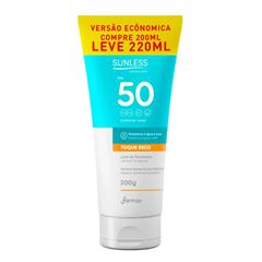 Protetor Solar Sunless FPS 50 220g Promoção