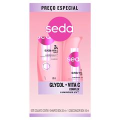 Kit Shampoo + Condicionador Seda Luminoso UV Shampoo 300ml + Condicionador 190ml