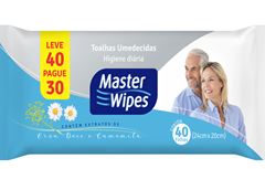 Toalha Umedecida Master Wipes com 40 Folhas