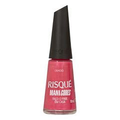Esmalte Rosa Risqué ManiCores Faço Pinx em Casa Cremoso 8ml