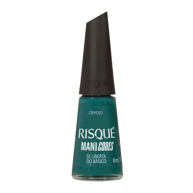 Esmalte Verde Escuro Risqué ManiCores Se Liberta do Básico Cremoso 8ml
