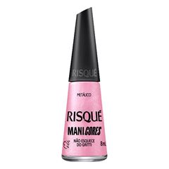 Esmalte Rosa Risqué ManiCores Não esquece do Gritti Metálico 8ml