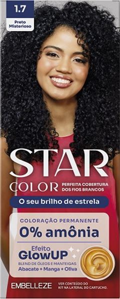Tintura Starcolor Kit Prático 1.7 Preto Misterioso sem Amônia