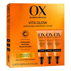 Kit Ampolas Cronograma Capilar Mari Maria Hair Ox Vita Glow