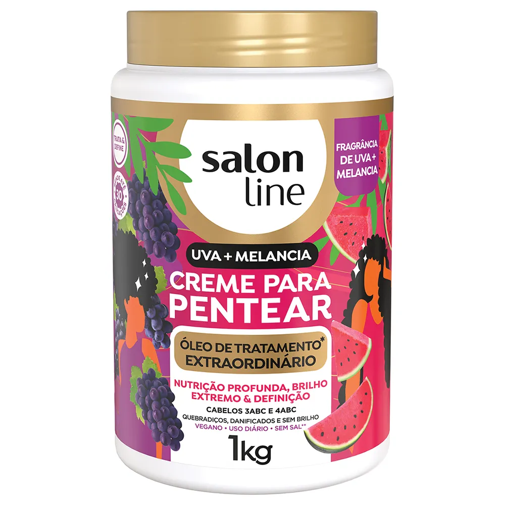 Creme para Pentear Salon Line Kids 1 kg Uva e Melancia