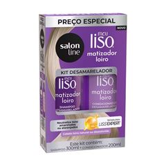 Kit Shampoo 300ml + Condicionador 200ml Meu Liso Matizador Loiro