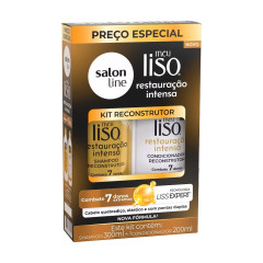 Kit Salon Line Meu Liso Shampoo 300ml + Condicionador 200ml Restauração