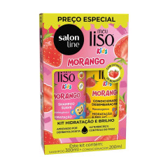 Kit Shampoo e Condicionador Morango Meu Liso Kids