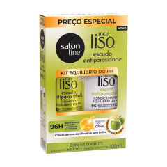 Kit Shampoo 300ml + Condicionador 200ml Meu Liso Escudo Antiporosidade