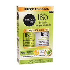 Kit Shampoo 300ml + Condicionador 200ml Meu Liso Escudo Antiporosidade