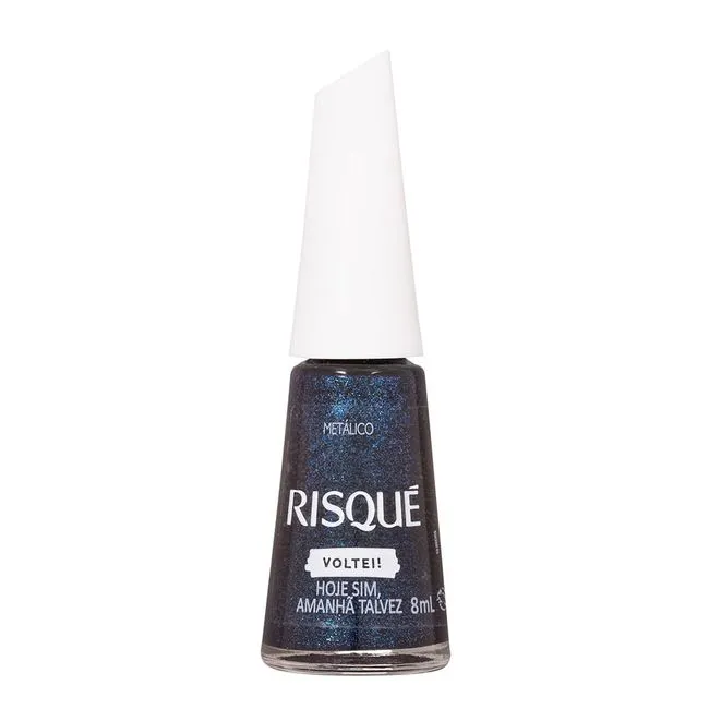 Esmalte Azul Risqué Hoje Sim, Amanhã Talvez Metálico 8ml