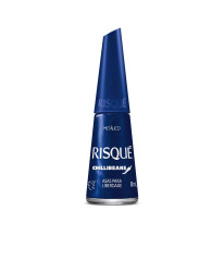 Esmalte Azul Risqué & Chilli Beans Asas para Liberdade Metálico 8ml