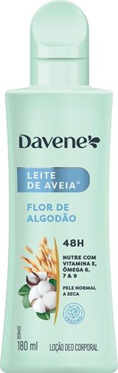 Leite de Aveia Davene Flor de Algodao 180ml
