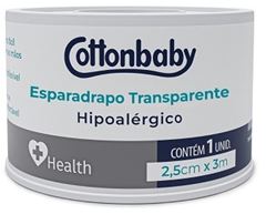 Esparadrapo Health Transparente 2,5cm x 3m